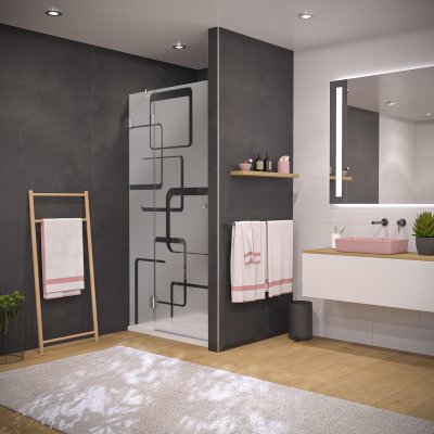 Nischentür für Dusche nach Maß DESIGN 1/104