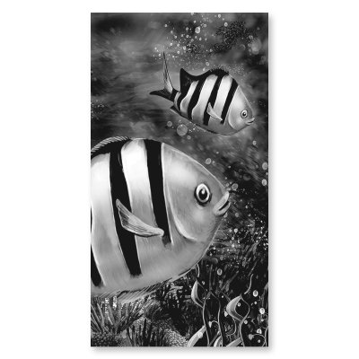 Duschkabine Glas Eckeinstieg mit Motiv FISCHE 2/209