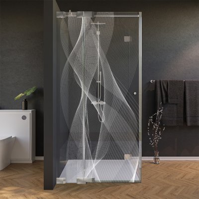 Glas Duschkabine Tür seitlich mit Dekor ARRAY 1/210