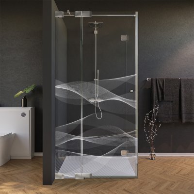 Glas Duschkabine Tür seitlich mit Dekor ARRAY 2/210