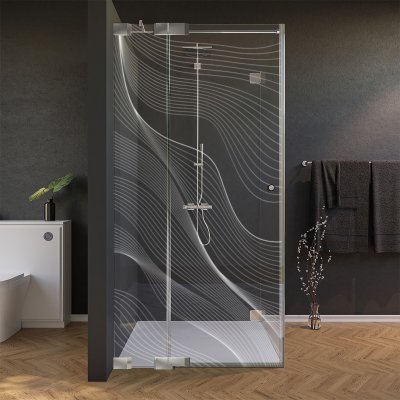 Glas Duschkabine Tür seitlich mit Dekor ARRAY 3/210
