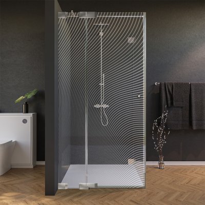 Glas Duschkabine Tür seitlich mit Dekor ARRAY 4/210