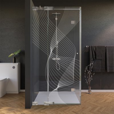 Glas Duschkabine Tür seitlich mit Dekor ARRAY 5/210