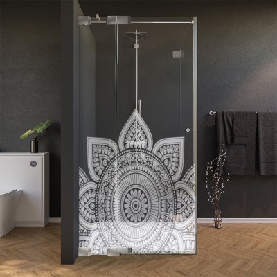 Glas Duschkabine Tür seitlich mit Motiv MANDALA 1/210