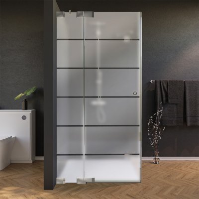Glas Duschkabine mit Dekor, Tür seitlich AREA 6/210