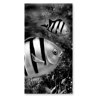 Duschkabinentür nach Maß mit Motiv FISCHE 2/101