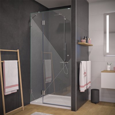 Glas Duschtür auf Maß mit Motiv DESIGN 3/104