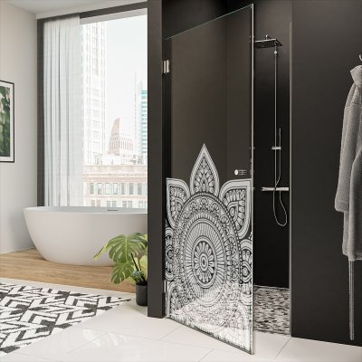 Glas Duschtür auf Maß mit Motiv MANDALA 1/101