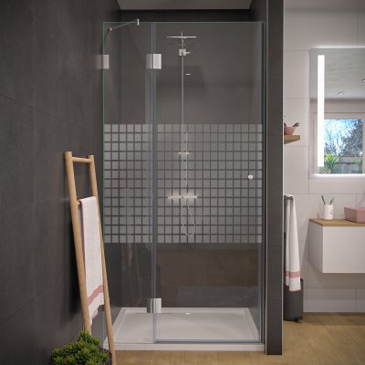 Design Duschtür aus Glas CARRE 1/104