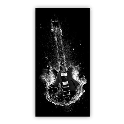Duschtür aus Glas Laser-Design GITARRE 104