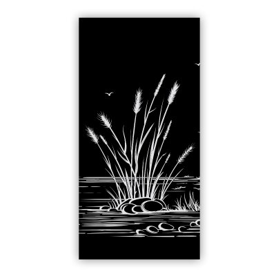 Duschtür aus Glas Laser-Design SCHILF 1/104
