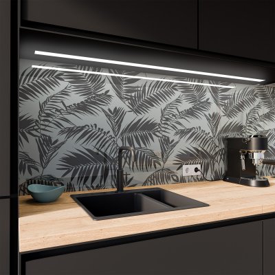 Küchenrückwand ESG Glas 6mm mit keramischen Farbdruck FARN 1
