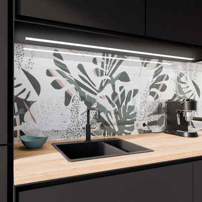 Küchenrückwand ESG Glas 6mm mit keramischen Farbdruck FARN 3
