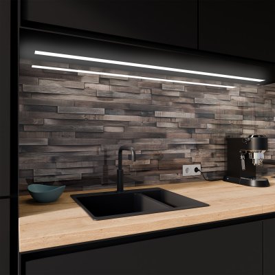 Küchenrückwand ESG Glas 6mm mit keramischen Farbdruck HARTWOOD