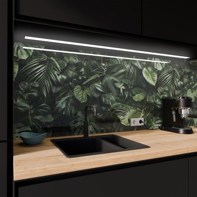 Küchenrückwand ESG Glas 6mm mit keramischen Farbdruck JUNGLE 2