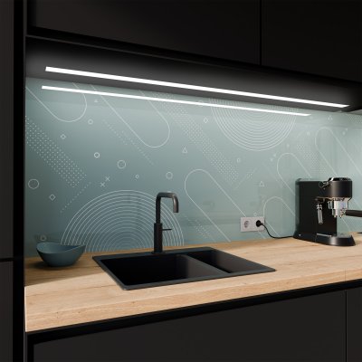Küchenrückwand ESG Glas 6mm mit keramischen Farbdruck MEMPHIS 3