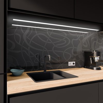 Küchenrückwand ESG Glas 6mm mit keramischen Farbdruck SCRIBBLE 2