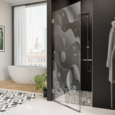 Dusche Echtglas-Tür nach Maß DESIGN 4/101