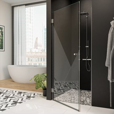Duschtür Echtglas mit Motiv DESIGN 3/101