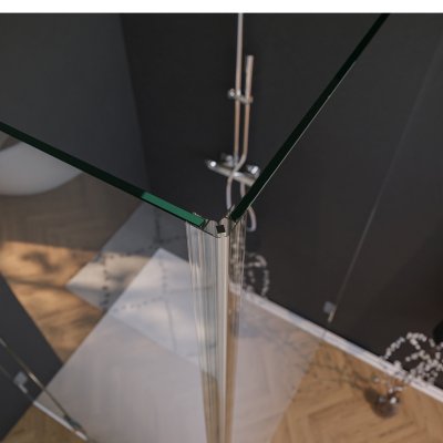 Glas Duschkabine mit Streifen, Tür seitlich FORRADO 1/210