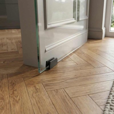 Schiebetür Glas mit schwarzem Rahmen FRAMEL 30/GF