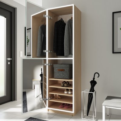 Beleuchteter Garderobenschrank GS003L4