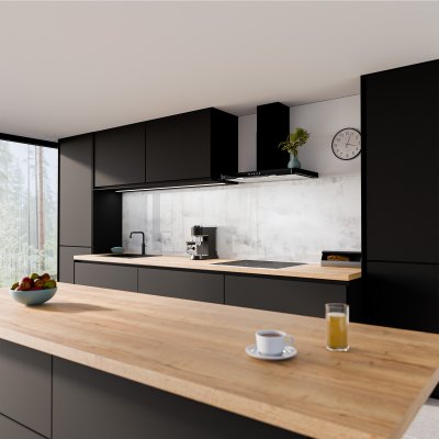 Küchenrückwand ESG Glas 6mm mit keramischen Farbdruck DIRTY WALL 1