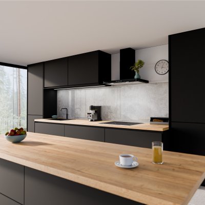 Küchenrückwand ESG Glas 6mm mit keramischen Farbdruck DIRTY WALL 2