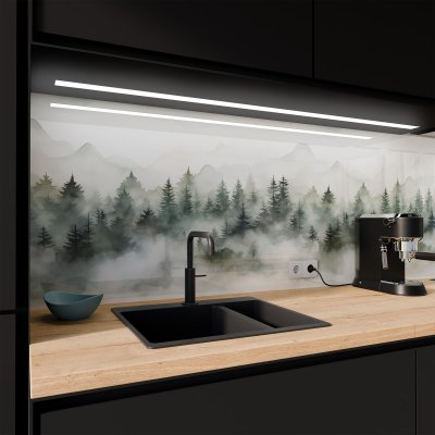 Küchenrückwand ESG Glas 6mm mit keramischen Farbdruck FOG 1