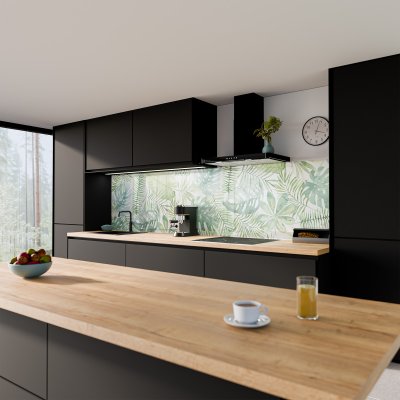 Küchenrückwand ESG Glas 6mm mit keramischen Farbdruck JUNGLE 1