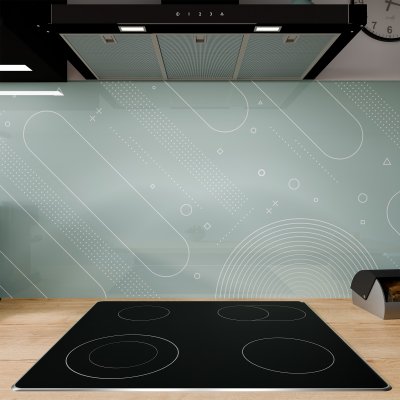 Küchenrückwand ESG Glas 6mm mit keramischen Farbdruck MEMPHIS 3