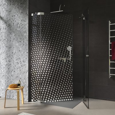 Design Duschkabine Glas Eckeinstieg DOT 2/209