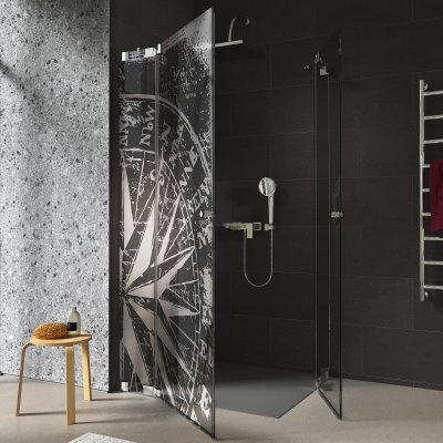 Duschkabine Glas Eckeinstieg WINDROSE 209