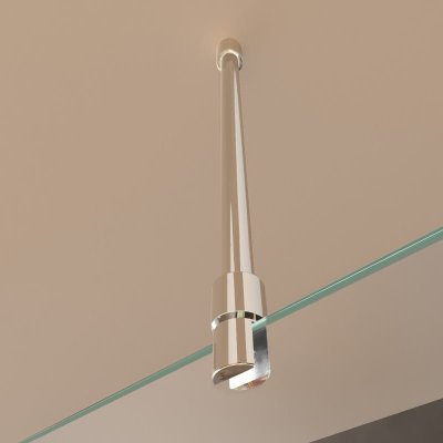 Duschwand Parsol Glas Grau, 8 mm ESG, freistehend