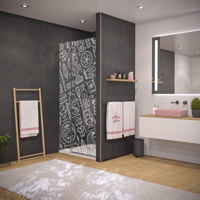 Duschtür aus Glas Laser-Design SPA 1/104