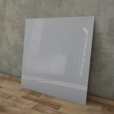Lackiertes Glas - Metall-Grau / Silber - REF 9006, 4mm