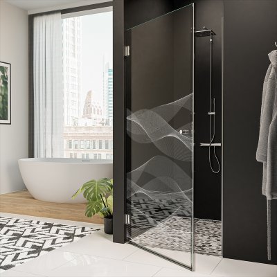 Dusche Glas Nischentür mit Dekor ARRAY 2/101