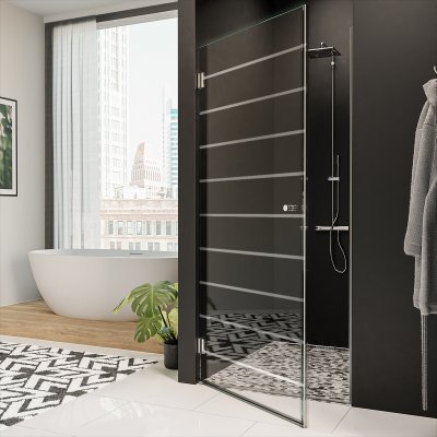 Dusche Glas Nischentür mit Dekor FORRADO 3/101