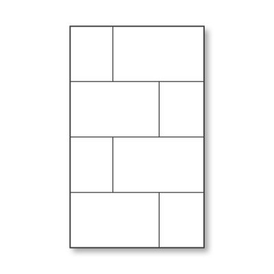 Glastrennwand Dusche mit Farbdruck FRAME BRICK