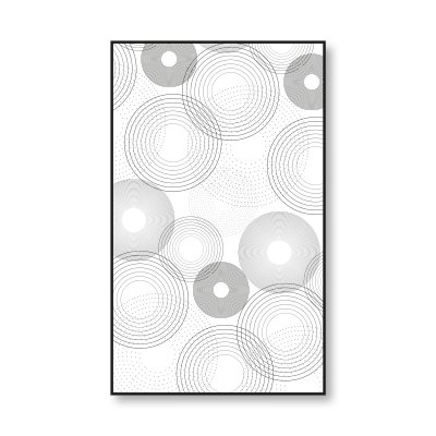 Glastrennwand Dusche mit Farbdruck FRAME CIRCLE