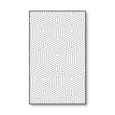 Glastrennwand Dusche mit Farbdruck FRAME HEXAGON