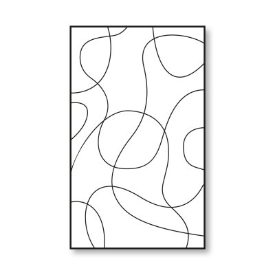 Glastrennwand Dusche mit Farbdruck FRAME SCRIBBLE