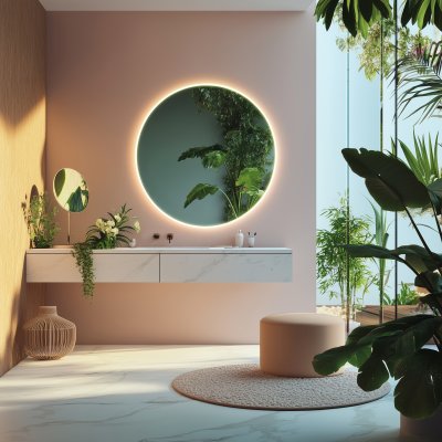 Runder LED Spiegel Smart Home KNX/Dali - HELENA SH