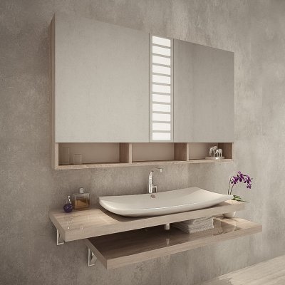 Bad Spiegelschrank mit LED Beleuchtung - MINSK