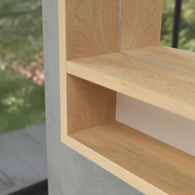 Holzrahmen-Spiegel mit LED Beleuchtung - Madera 10