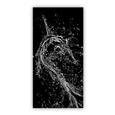 Laser-Design Duschtür aus Glas WASSER 2/104