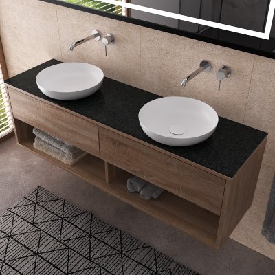 Granit schwarz poliert Nero Luanda 2 cm