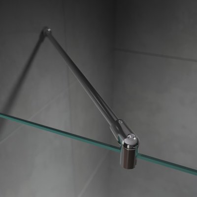 Duschwand nach Maß 8 mm ESG Planibel® Dark Grey (T)