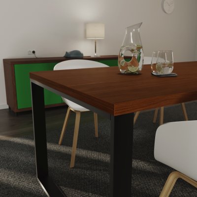 Tischplatte nach Maß Nussbaum Holz-Dekor 38 mm