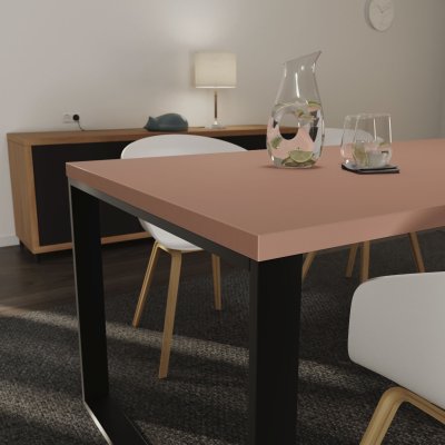 Rosa-/Pink-farbene Tischplatte nach Maß 38 mm, Schreibtisch-/ Esstischplatte